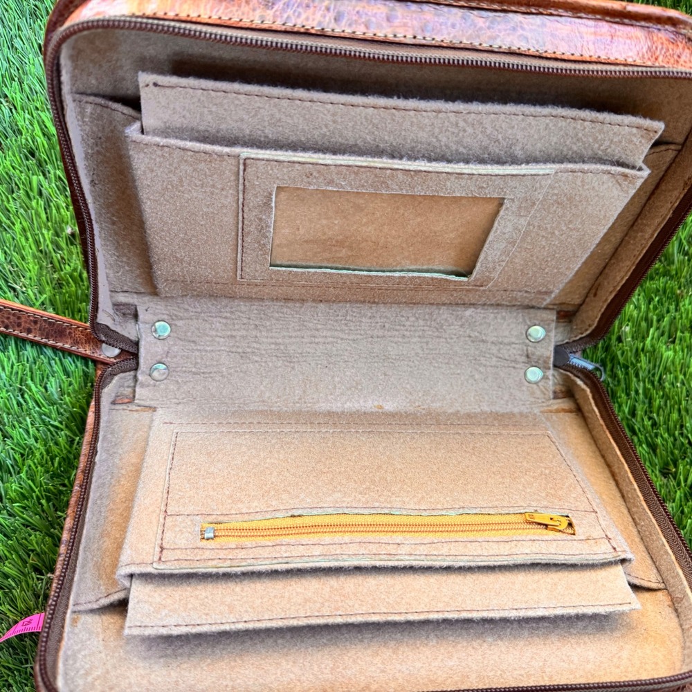 Boho Patchwork Leather Clutch - image 5